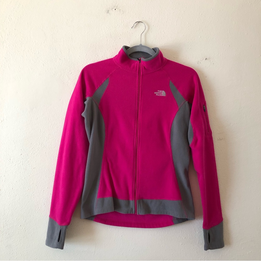 The North Face Fuchsia and Gray Fleece Jacket